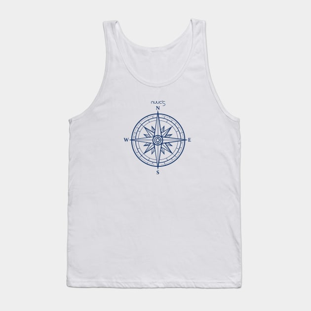 Marine nautical boat compass Tank Top by jjmpubli